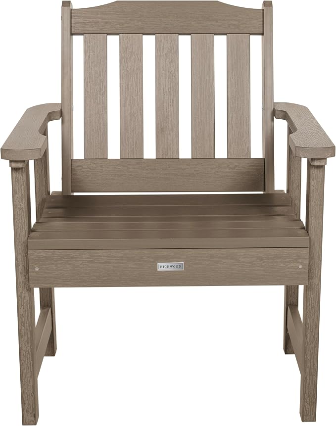 Highwood AD-KITCHGL2-WBR 2 Lehigh Garden Chairs with 1 Square Side Table 3-Piece Set, Woodland Brown