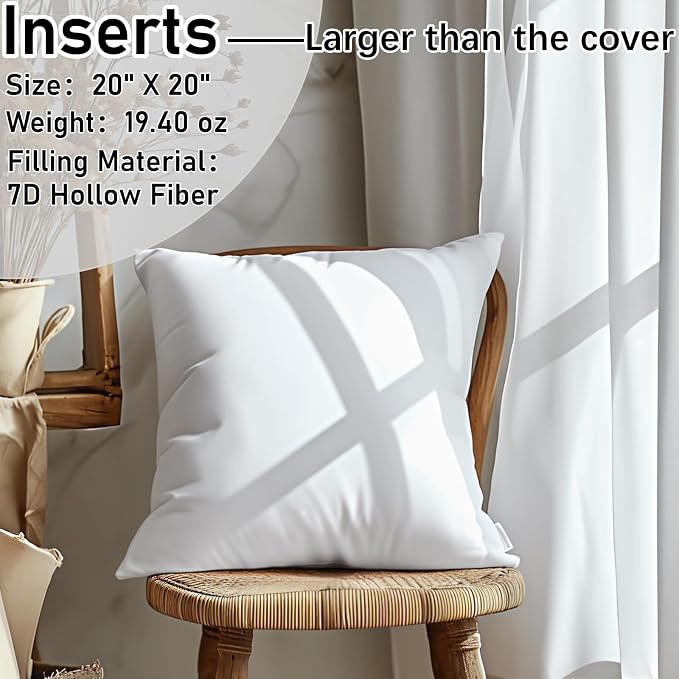 Outdoor Throw Pillows with Inserts, Waterproof Pillows for Outdoor Seating, Square Decorative Garden Cushion for Patio Furniture, Bed, Couch, Sofa(Yellow, 18" x 18" (Pack of 2))