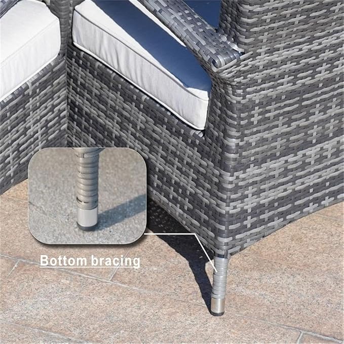 Patio Atina 7 Pieces Rattan Outdoor Dining Sets in Brown