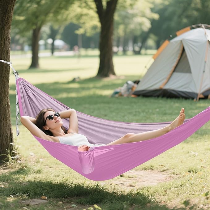 Pink Gradient 330lb Capacity Hammocks with Hanging Rope Hanging Hammock for Indoor Outdoor Patio hamacas para Patio