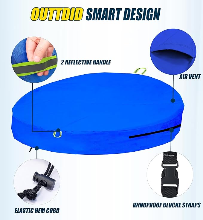 Outdoor Daybed Cover Waterproof, 600D Round Patio Sofa Cover, Heavy Duty Outdoor Canopy Daybed Sofa Cover - Ø75"X35''/18H
