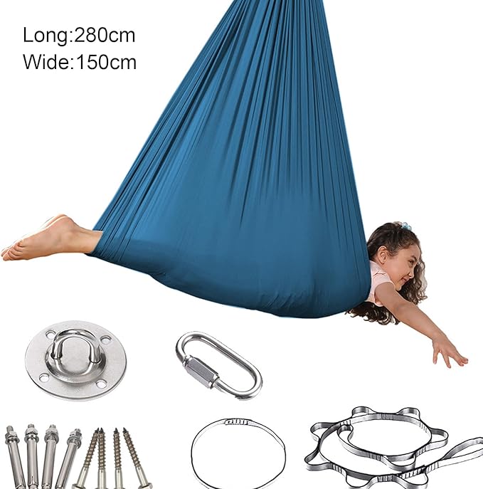 Talent Star Sensory Swing,Children Hammock,Sensory Swing for Kids with Special Needs Therapy Swing Cuddle Swing Indoor Outdoor for Child & Adult with Aspergers Sensory Integration Atrovirens