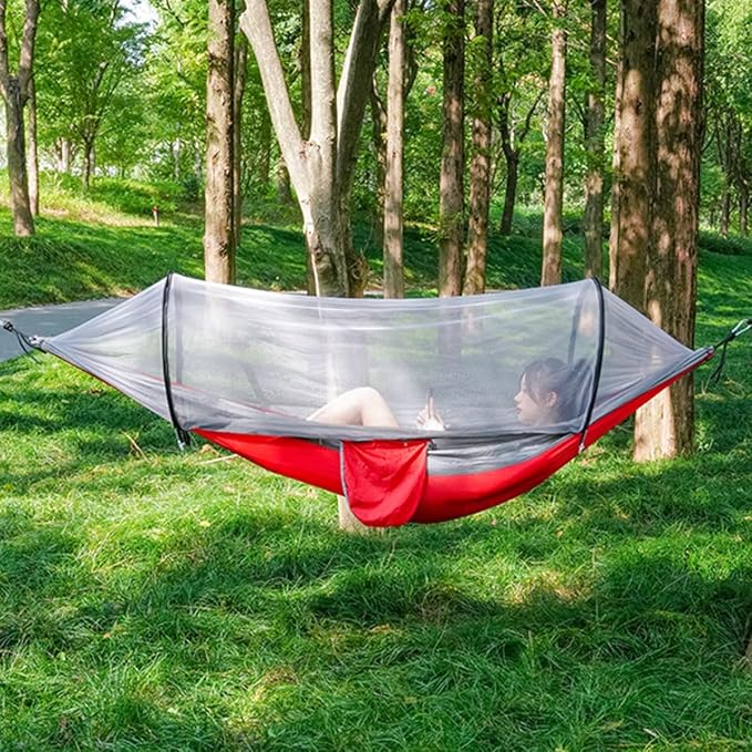 Portable Hammock, Mosquito Net for Hammockbuilt Net High Load Bearing, Perfect for Backpacking Hiking(Green,260 * 140cm)