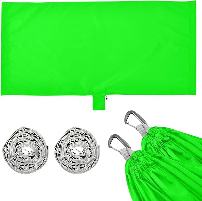 Fluorescent Green Solid Color 330lb Capacity Hammocks for Camping with Tree Straps Portable Hammock for Outside Patio Garden hamaca con soporte para adultos