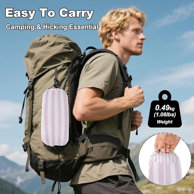 Purple Vertical Stripes 330lb Capacity Hammocks for Camping with Portabl Carry Bag Hanging Hammock for Outside Patio Garden hamacas para adultos con soporte