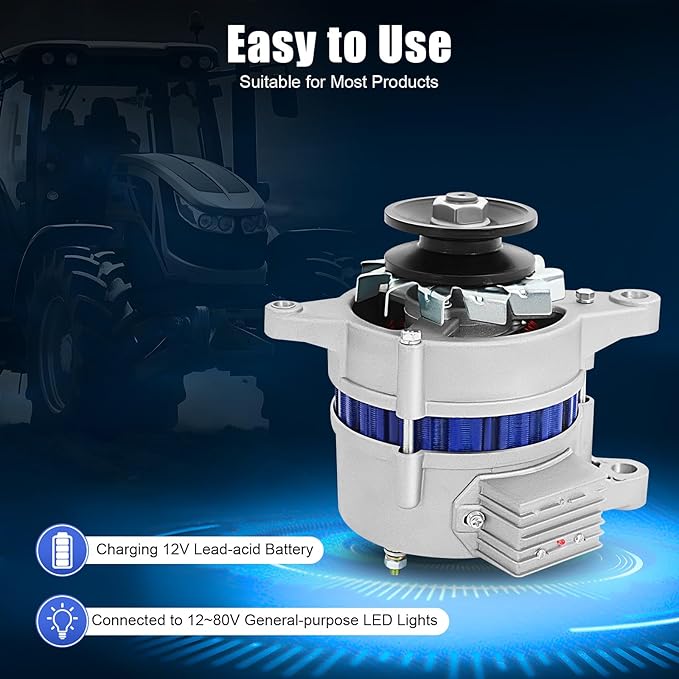 1200W 14V Permanent Magnet AC Generator, 4500 RPM Permanent Magnet Generator, Permanent Magnetic Alternator with Pure Copper Motor, Reliable Power Source for Charging & Lighting