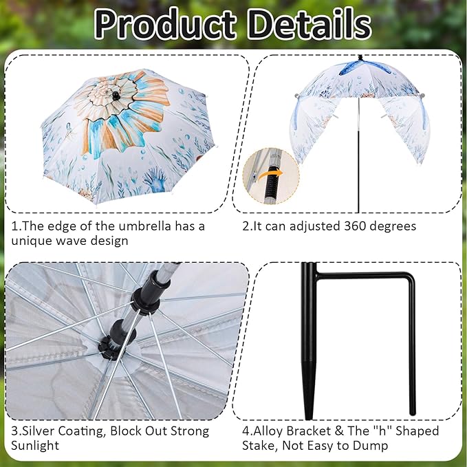 Plant Umbrellas for Outdoor Plants, Large Garden Plant Umbrella Shade Upgraded Adjustable Angle Height for Potted Plants Garden Beds