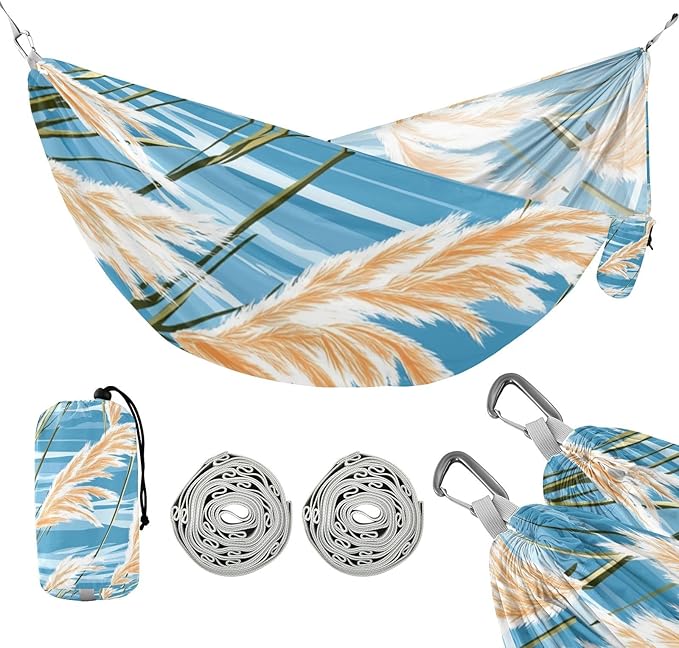 Blue Reeds Camping Hammocks Rope Hammock for Patio Backyard Lounge Base