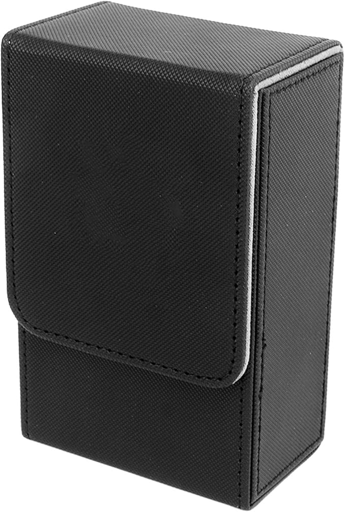 Haofy PU Leather Tarot Storage Box Sun Moon Design Large Size Felt Lined Holds 95+ Cards for Universal Standard Tarot Cards (Black)