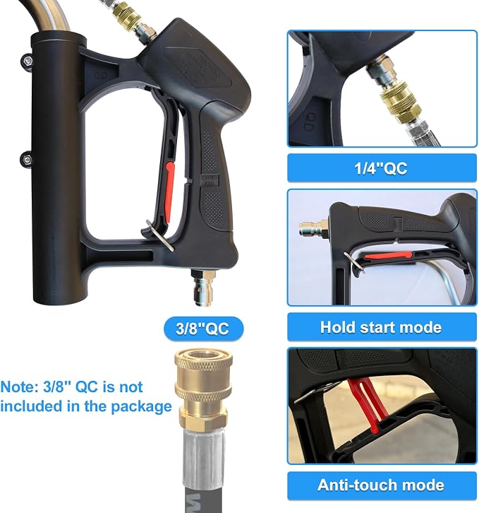 16" Pressure Washer Surface Cleaner with 304 Industrial-Grade Stainless Steel Housing, Dual Handle, 4500 PSI Driveway Pressure Washer Attachment, 2 Replacement Nozzles, for Concrete, Sidewalk, Deck