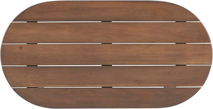 Linon Coffee Table, 18.11D x 35.24W x 18.11H in, Acorn