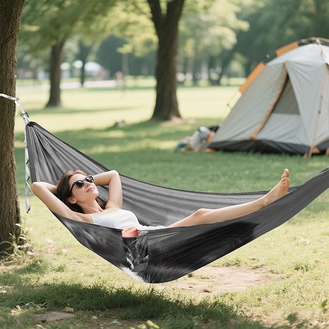 FRMG Dog Puppy Camping Hammock 500 lbs Capacity Portable Hammocks with Tree Straps & Attached Carry Bag, Camping Essentials Gear A0900233 a