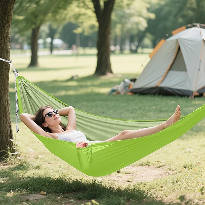 Yellow Green Solid Color Pure Plain 330lb Capacity Outdoor Hammock Portable Hammock for Patio Backyard Lounge Base hamacas para Patio