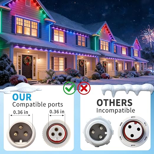 for Govee Permanent Outdoor Lights Pro Driver Module Signal Booster, Voltage Transformer Supports Up to 200ft, Compatible with H706A/H706B/H706C, IP68 Waterproof, Easy Install(White)