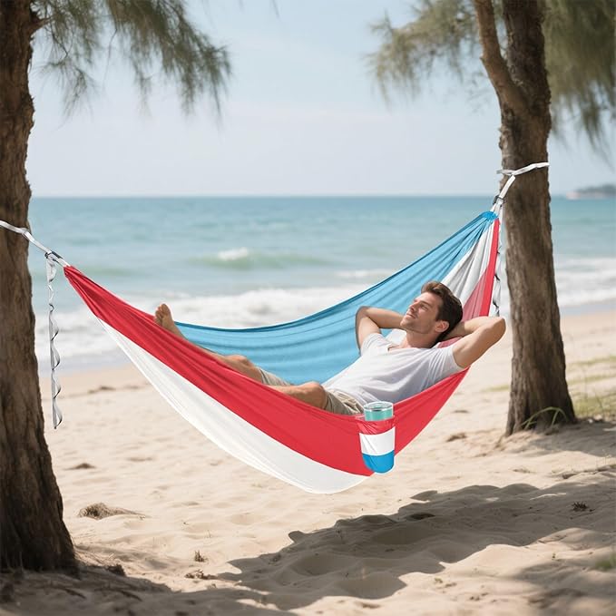 National Flag of Luxembourg Hammocks with Portabl Carry Bag Backyard Hammock for Indoor Outdoor Patio