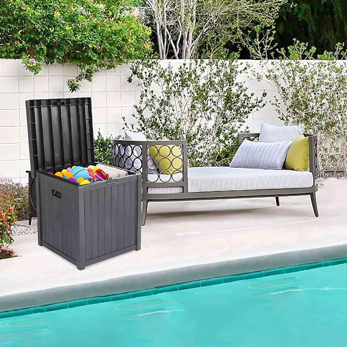 Storage Deck Box, Outdoor Garden Tools and Storage Container for Patio Furniture, Store Items on Patio, Garage, Yard，51 Gallon