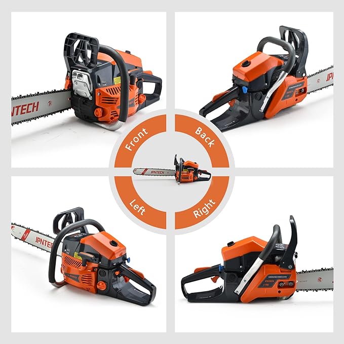Gas Chainsaw 60cc 2-Cycle Gasoline Powered Chainsaw 20 Inch Handheld Cordless Petrol Chain Saws for Forest, Wood, Garden and Farm Cutting Use