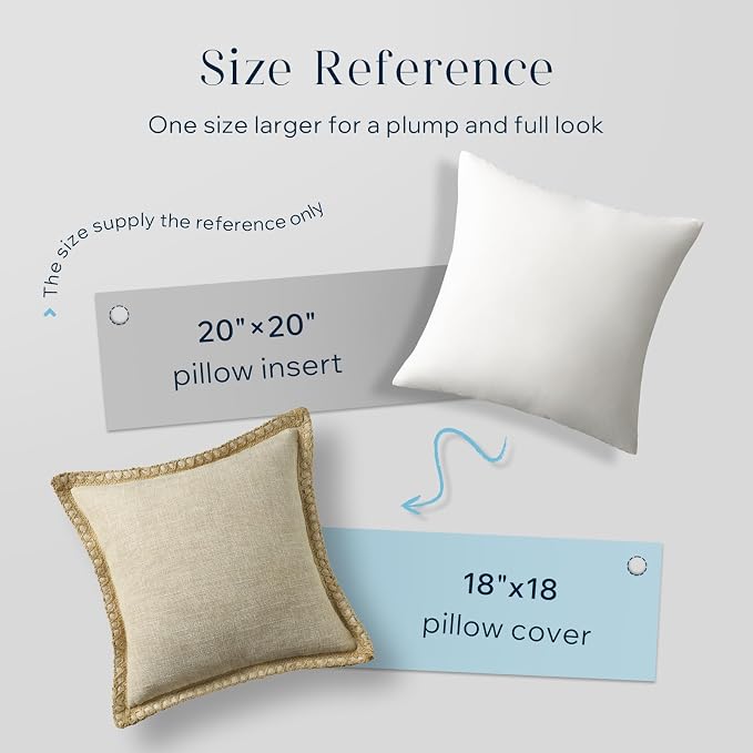 Phantoscope 18x18 Outdoor Pillow Inserts Outdoor Pillows Waterproof Striped | Water Resistant Outdoor Pillows for Patio Porch Furniture Indoor Decorative Throw Pillows Fillers Couch Sham Cushion Stuffer