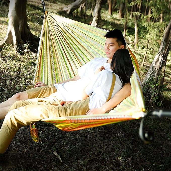 Outdoor Hammock Anti-Rollover Travel Camping Portable Hammock Hanging Chair Outdoor Portable Camping Travel Equipment (Color : Orange, Size : 260 * 140cm)