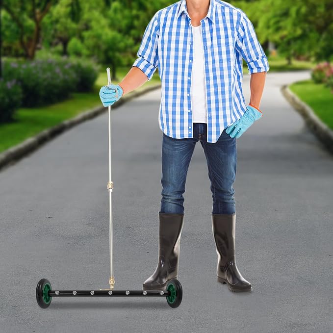 22in Ressure Washer Water Broom, 2 in 1 Pressure Washer Attachment W/ 7 Nozzles, Under Car Pressure Washer Attachment, Universal 1/4 Connector, 4000 Psi for Removing Mud & Sediment Deposits. (Green)
