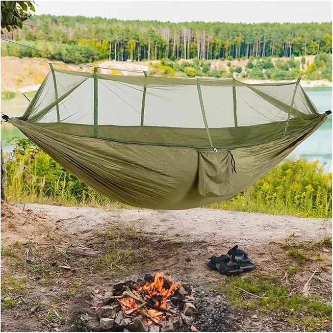 Hammocks, 2 Person Hammock Tent 2 Person Hammock with Net Mesh Design Outdoor Must-Haves for Backpacking Hiking Beach Patio Camping,for Outside