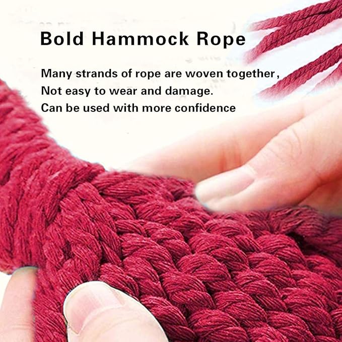 Brazilian Double Hammock (Max 450lb)- 2 Person Soft Canvas Cotton Fabric Hammock with Tree Straps-Portable Hammock with Traval Bag for Patio Porch Garden Backyard,Outdoor/Indoor - Rainbow
