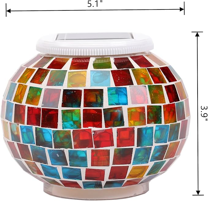 Starryfill Color Changing Solar Glass Block Led Table Lights - Rechargeable, Outdoor & Indoor, Ideal Gifts