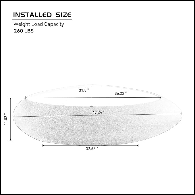 47" Modern Coffee Table Faux Stone Coffee Table Unique Rock Center Tables Round Edge Design Accent Tables for Living Room Office Apartment No Assembly,Fiberglass, Cream White