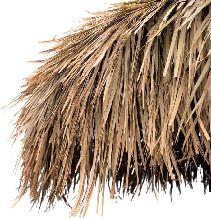 Mexican Straw Roof Thatch – 12ft Tiki Umbrella for Outdoor Shade, Patio, Tiki Bars – Eco-Friendly Natural Grass Cover, Easy Installation, Tropical DIY Roof Cover, Not Waterproof