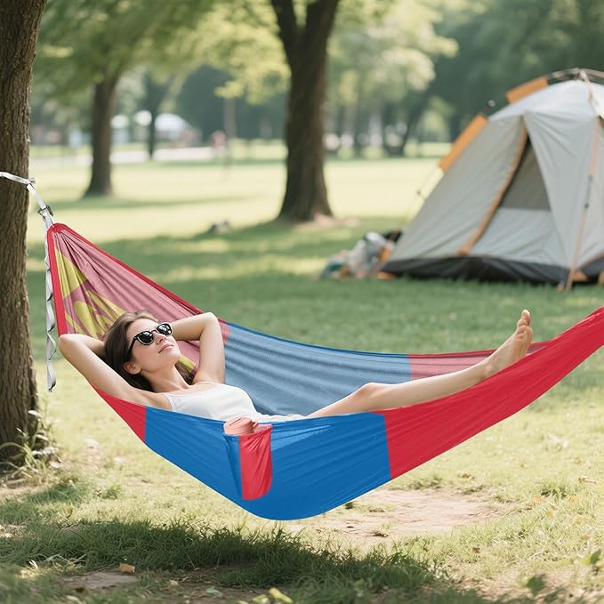 National Flag of Mongolia Hammocks with Portabl Carry Bag Backyard Hammock for Indoor Outdoor Patio
