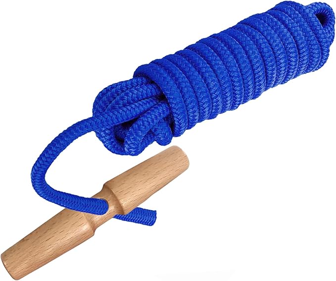 PR-20 Tree Pruner Rope Replacement, for Jameson Fiscar Big Mouth Manual Pole Saw & Tree Pruner,20 feet Long with a 5/16 inch Diameter(with Wooden Handle)