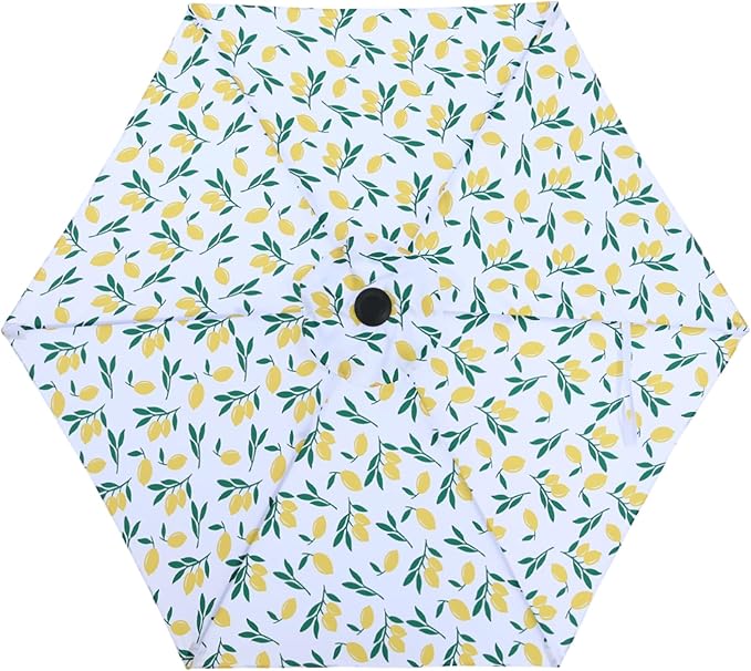 MASTERCANOPY Patio Umbrella 7.5 ft Replacement Canopy for 6 Ribs-Yellow Lemon Canopy Only