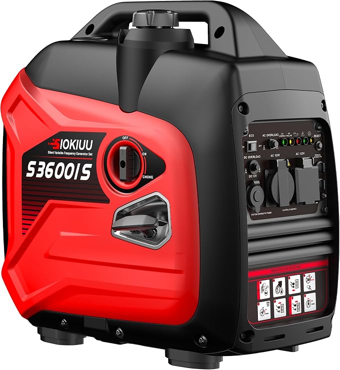 3600W Portable Generator Super Quiet Inverter Generator Ultra Lightweight for Home Backup Outdoor Camping, CO Sensor Protect, EPA, ECO Mode