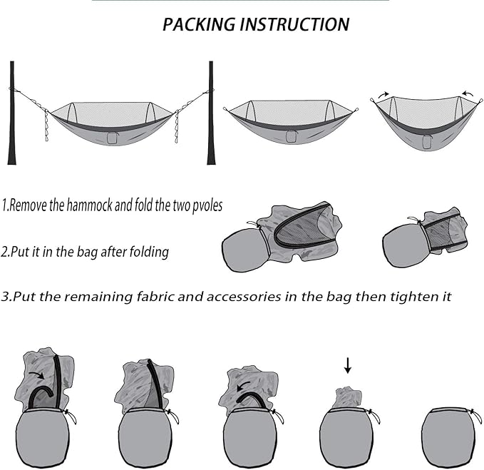 Hammock with Mosquito Net and Rainfly Portable Camping Hammock Hammock for 2 Tree Straps Suitable for Travel Camping Hiking Park Lightweight Hammock with Net(Olive)