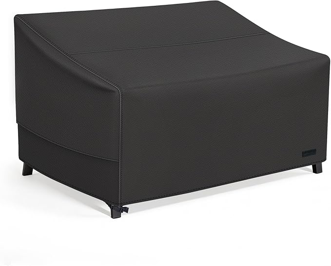 NettyPro Patio Sofa Cover Waterproof Heavy Duty Outdoor Couch Furniture 3 Seater Cover, 58" Wx 37" Dx 35" H, Black