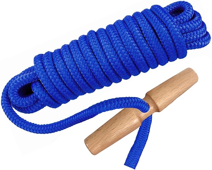 PR-20 Tree Pruner Rope Replacement, for Jameson Fiscar Big Mouth Manual Pole Saw & Tree Pruner,20 feet Long with a 5/16 inch Diameter(with Wooden Handle)