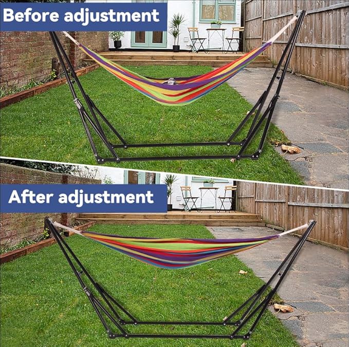 Portable Hammock with Stand for Outside Foldable,Frabic Tension Adjustable Indoor,Carrying Bag Included, 616 lbs Weight Capacity, Suitable Garden Yard Outdoor Inhouse Cyan