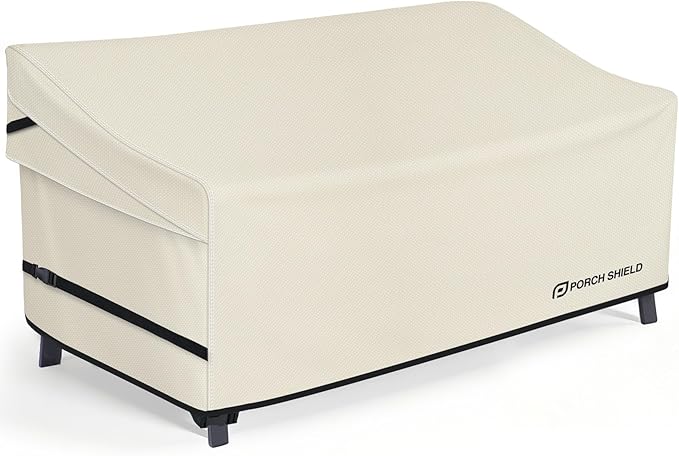 Porch Shield Waterproof Outdoor Deep Seat Sofa Cover –Patio Furniture Couch Cover 79W x 40D x 35H inch, Beige