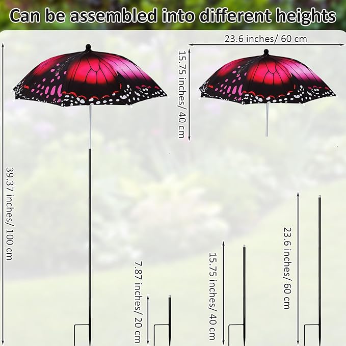 Plant Umbrellas for Outdoor Plants, Large Garden Plant Umbrella Shade Upgraded Adjustable Angle Height for Potted Plants Garden Beds