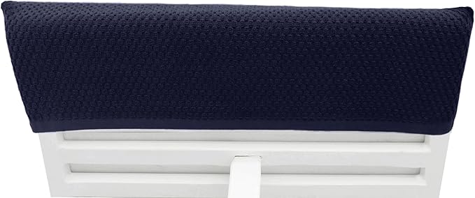 COTTON CRAFT Pool Lounge Chair Cover - 2 Pack Euro Spa Waffle Weave Chaise Lounge Cover - 100% Cotton Terry Towel Beach Chair Cover - Oversized 32 inches W x 82 inches Length x 7 in Pocket – Navy Blue