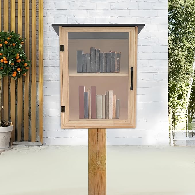 Solid Wood Blessing Box for Community Sharing, Schools (15.74"×11"×22.44")