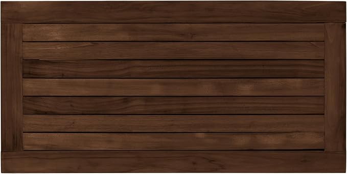 Teak Wood Coffee Table with Storage - Teak Oil Finished Indoor & Outdoor Furniture for Deck, Porch, Balcony, Living Room, Bedroom & Backyard (36" D x 18" W x 16" H)