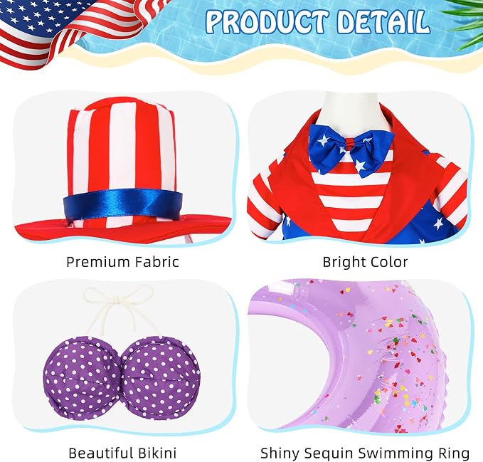 2 Set Porch Goose Outfits Summer Bikini Outfit with Swim Ring | Goose Clothes Fits 23" Cement ,Concrete or Plastic Lawn Goose Statues, Funny Outdoor Yard Garden Patio Decor