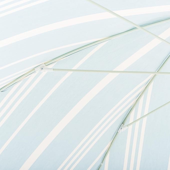 Business & Pleasure Co. Rio Umbrella Scalloped Brim For Beach, Patio or Picnic - 6' Boho Beach Umbrella, 7' Tall Wood Pole, UPF 50+