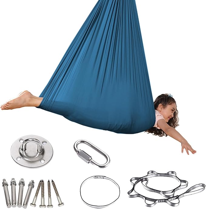 Talent Star Sensory Swing,Children Hammock,Sensory Swing for Kids with Special Needs Therapy Swing Cuddle Swing Indoor Outdoor for Child & Adult with Aspergers Sensory Integration Atrovirens