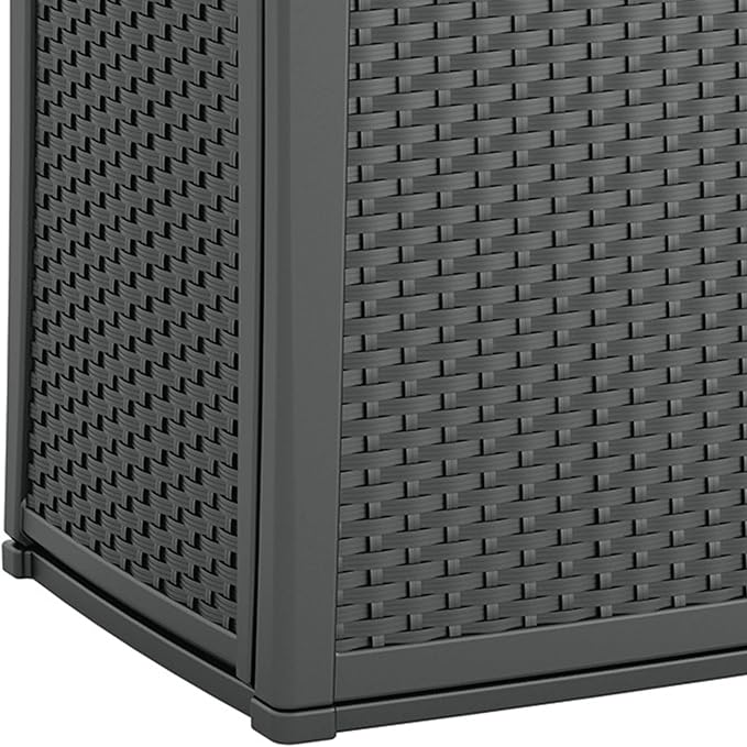 Suncast 4 Pack Lockable Outdoor Cabinet Storage for Patio, Garden and Backyard, 97 Gal, Cool Gray