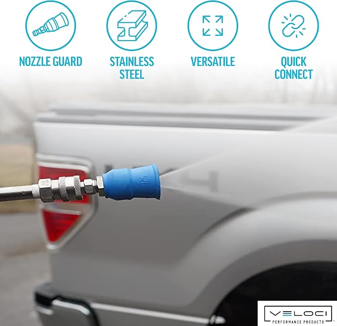 MTM Hydro Acqualine Pressure Washer Nozzle Guard Holder Tips Protector with 1/4” Quick Coupler Plug, 40 Degrees 4.0