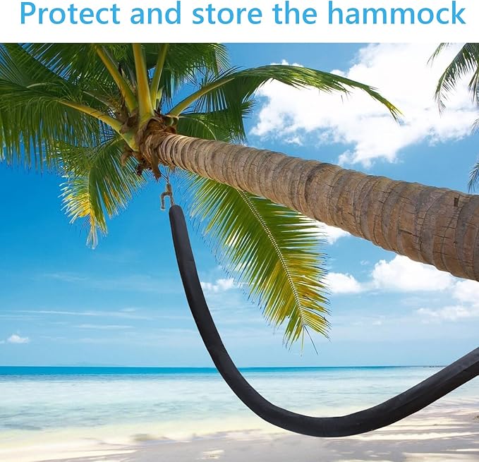 Hammock Cover,Waterproof Hammock Sleeve Protector,16 ft Hammock Storage Fits Most Outdoor Hammock for Hiking Camping,Keep Your Hammock Pristine for Years,Black (Cover Only)
