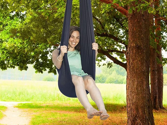Sensory Swing for Adults Therapy Swing for Kids Indoor Outdoor Soothing Calming Snuggle Hammock Durable Soft Fabric Swing Help Children with Sensory Needs