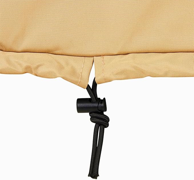 Shine Company Weatherproof Outdoor Rocking Chair Cover, 100% Woven Polyester, Elastic Cord with Toggle, Apricot Crush
